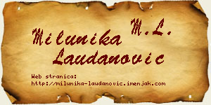 Milunika Laudanović vizit kartica